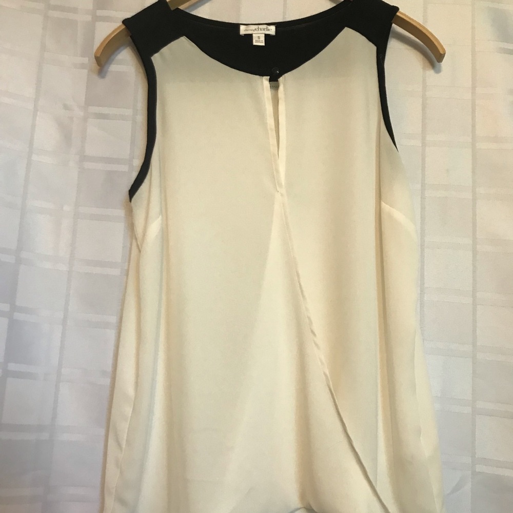 Charming Charlie beautiful black and white top